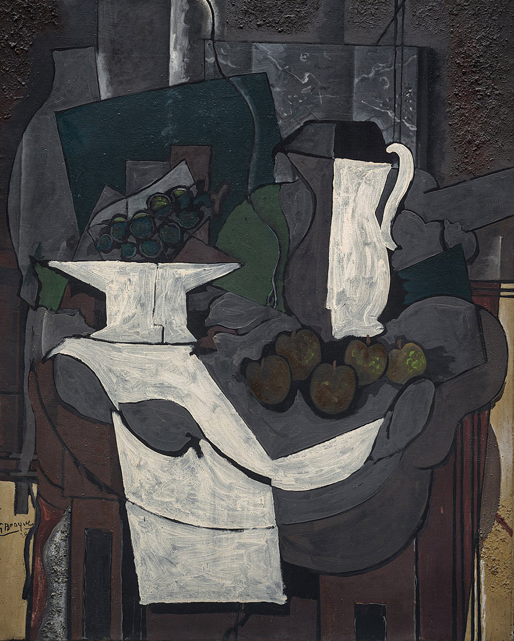The Bowl of Grapes in Detail Georges Braque